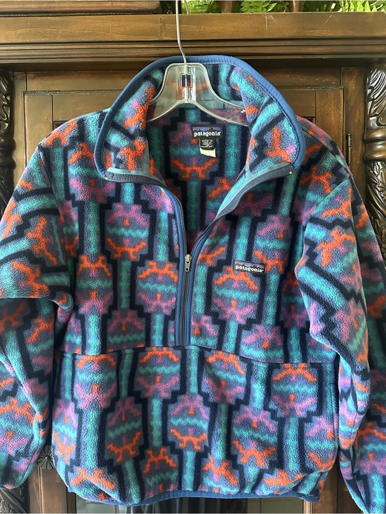 Patagonia Other - Vintage Patagonia Made in USA Kids Size 12 Patterned Fleece Pullover